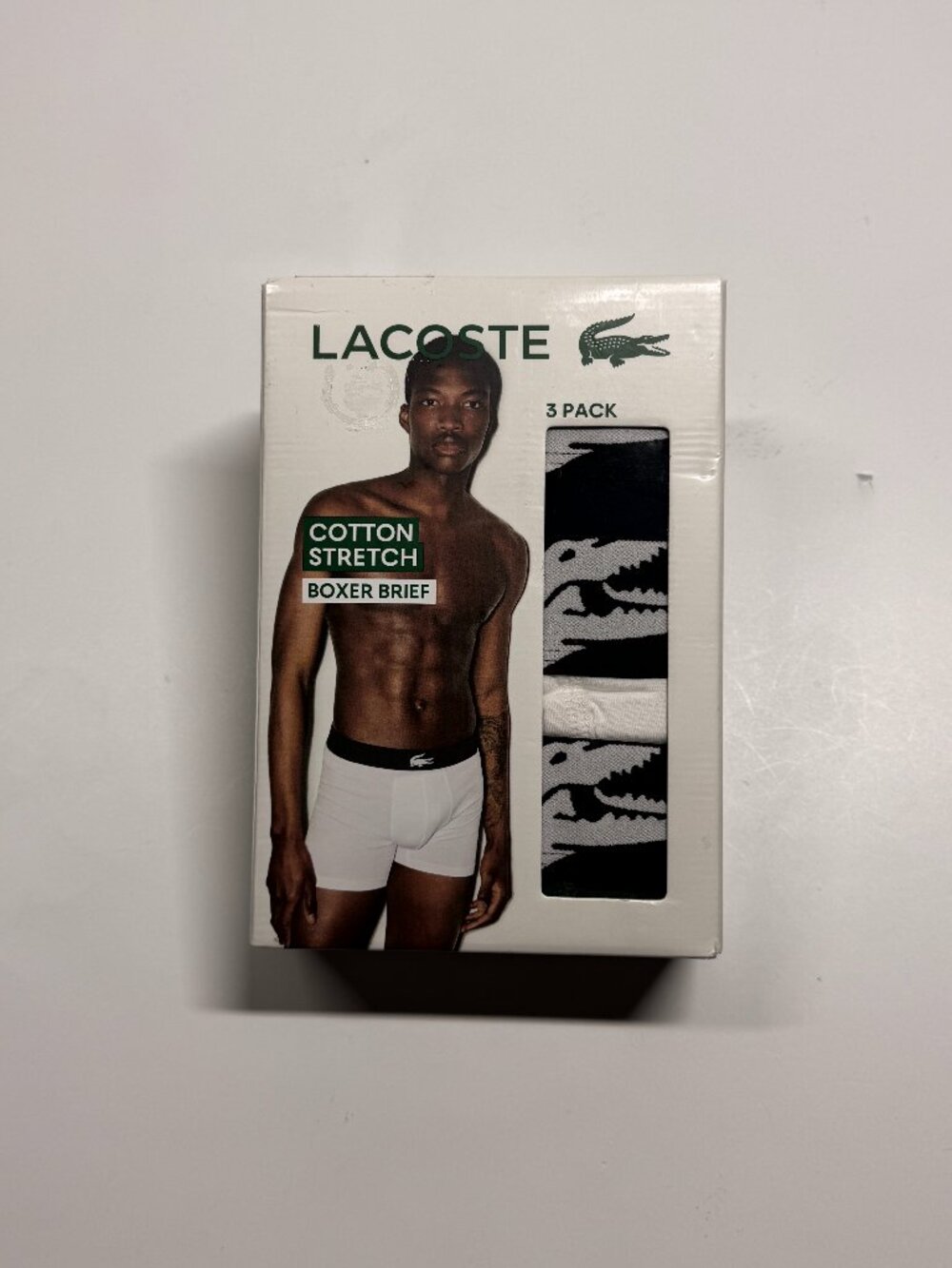 NWT Lacoste Cotton Stretch Boxer Brief - XL - Multi Colors - Set of 3